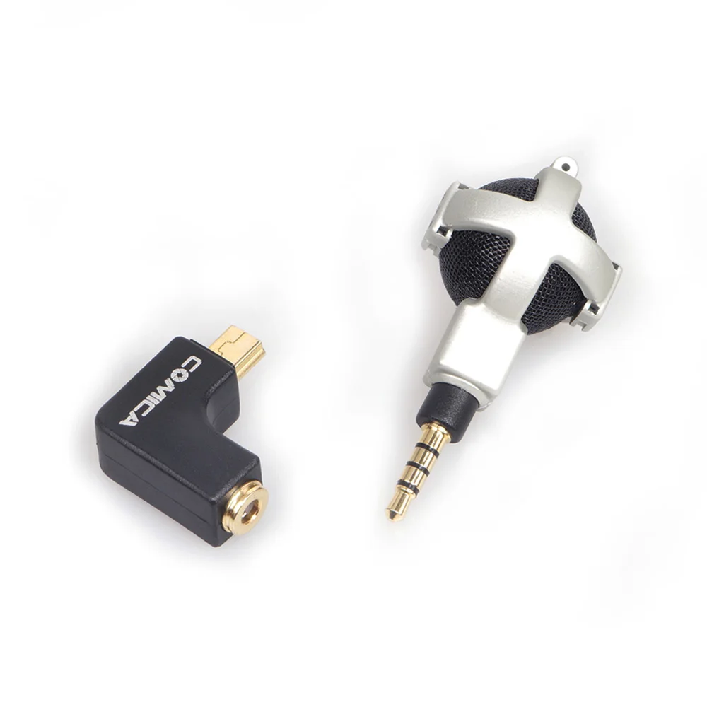 Профессиональный микрофон CoMica для спортивных экшн-камер GoPro с двумя микрофонами