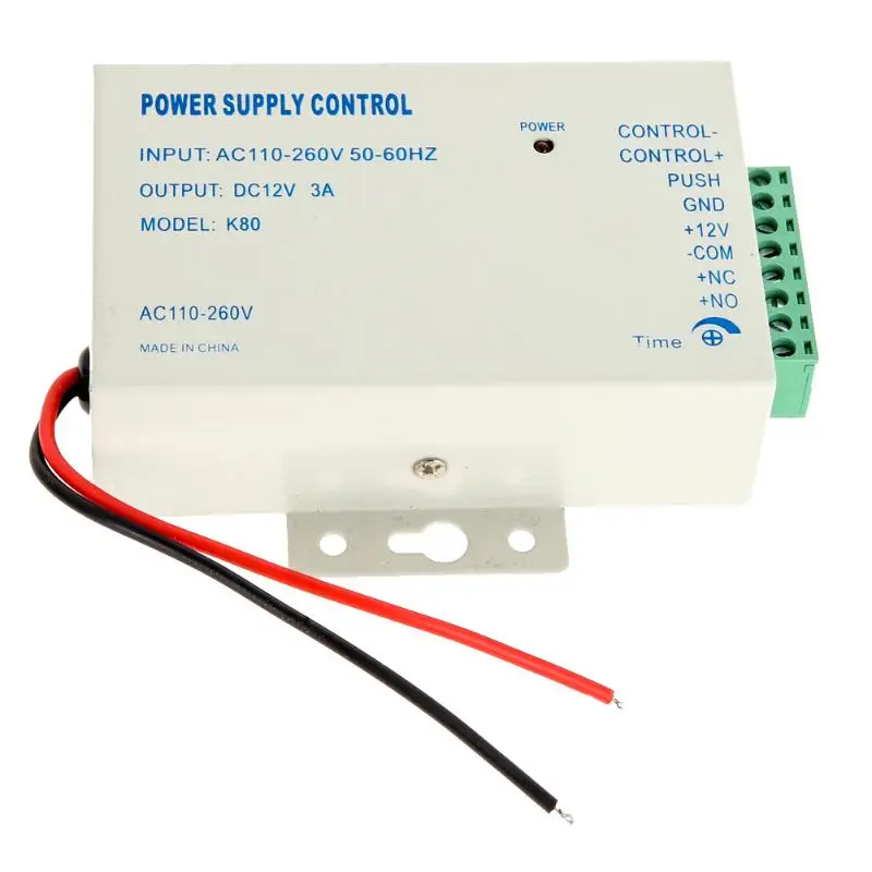 Высокое качество K80 блок питания 12V DC 3A AC система контроля допуска к двери Система контроля доступа s 110~ 240V диапазон управления 50m