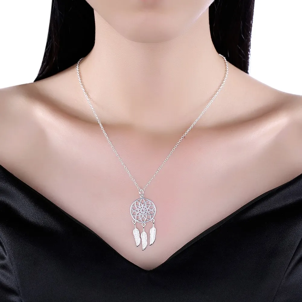 hollowed-out carved hanging feather orecchini pendenti colares women pour femme pendentif pendant joias marc Dahu Rico necklaces | Украшения