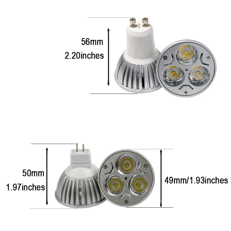 4 шт./лот GU10 MR16 Светодиодная лампа с регулировкой 220 V 110 V затемнения светодиодные прожекторы DC12V 24 V Lampara для дома Гостиная пятно света