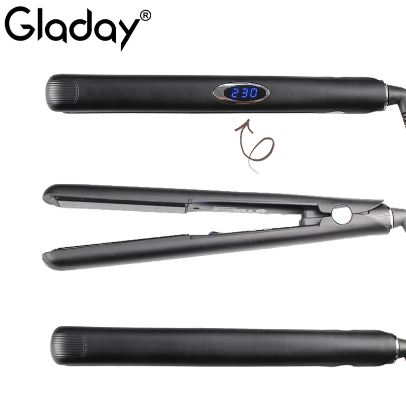 Выпрямитель волос Gladay с светодиодный дисплеем профессиональный утюжок для