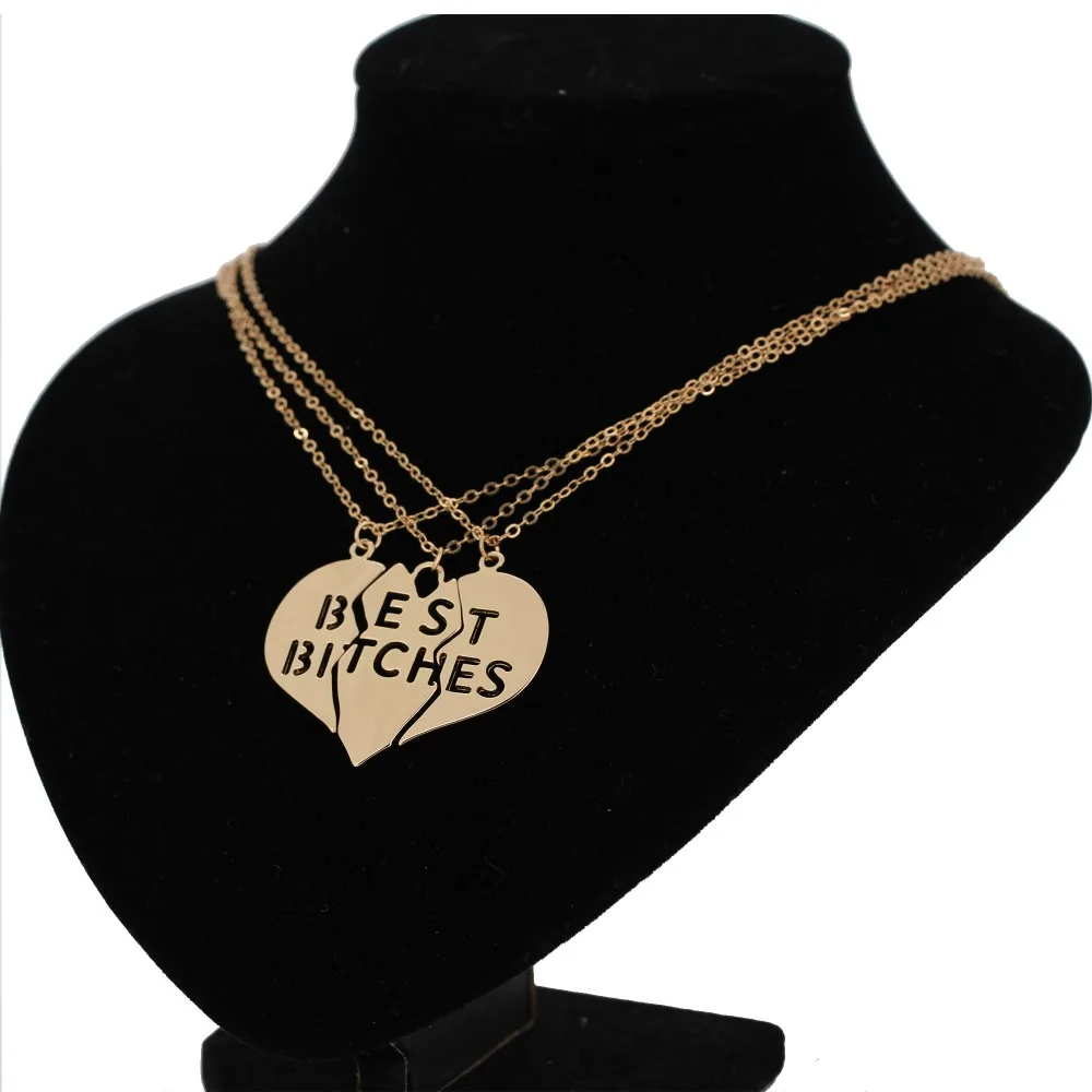 ISHOW Classic Gold Цвет Женщина Цепи Цепочки и ожерелья в форме сердца Best суки кулон