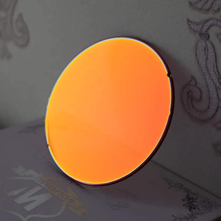 Плоские линзы солнцезащитные очки красные с зеркальным покрытием 75 мм