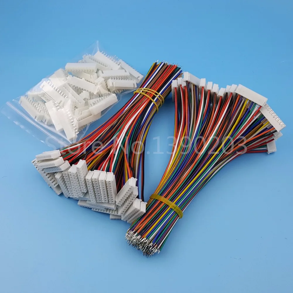50 комплектов XH2.54 10Pin одноконец 15 см 24AWG провод к плате Соединительный Соединитель