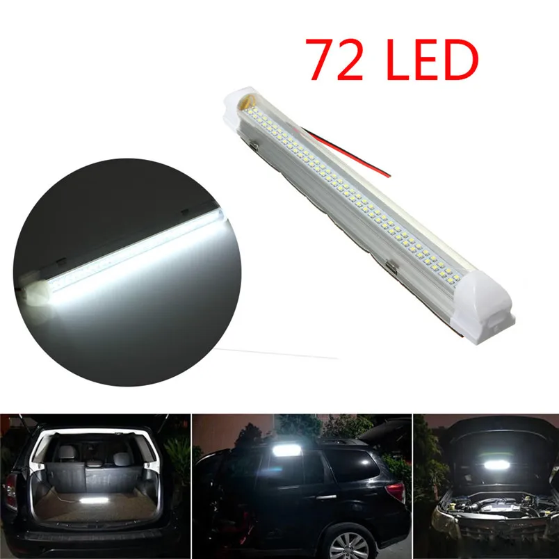 1x12V 72 светодиодный салона белый светодиодные полосы света лампы дневного ВАН КАРАВАН вкл/выкл переключатель