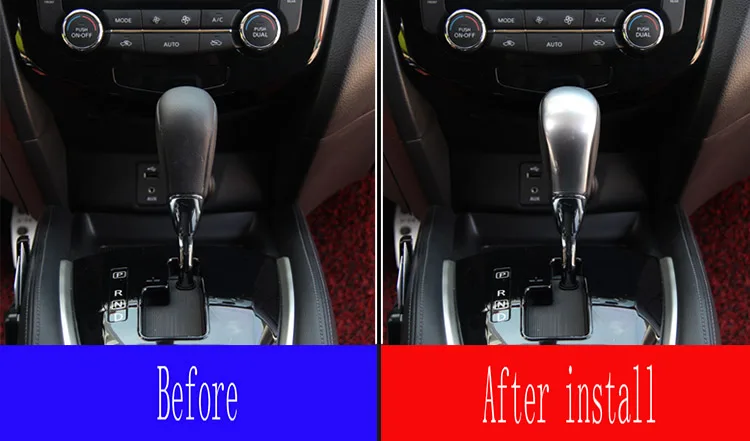 

For Nissan X-Trail Rogue T32 2014 2015 2016 2017 ABS Gear Shift Knob Center Console Gear Shift Cover Trim X Trail Car Styling