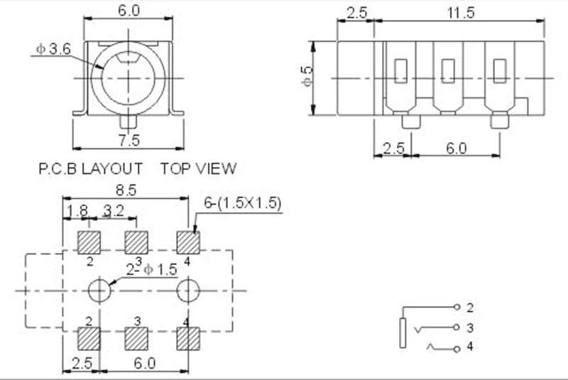 20 шт. pj-313 pj313 3.5 мм SMT SMD 6 Средства ухода за кожей стоп Audio Jack стерео джек черный и зеленый розовый может быть выберите PJ-313D гнездо наушников