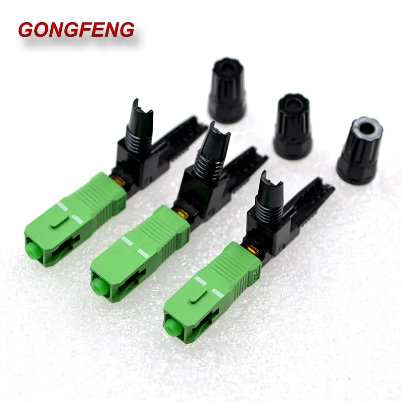 GONGFENG 100 шт. новый хит продаж FTTH волоконно-оптический Быстрый Соединитель SC/UPC/APC