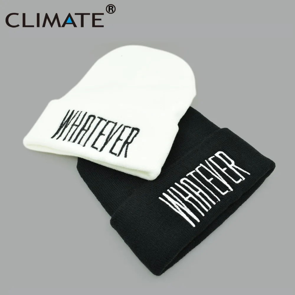 Климат Для женщин мужчин зимняя шапка теплая шапочка вязать Skullies что берет для