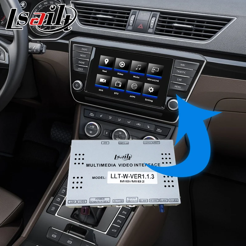 Lsailt Android/carplay интерфейсная коробка для Skoda Superb Octivia MQB MIB MIB2 система 6,5 8 9," видео интерфейсная коробка