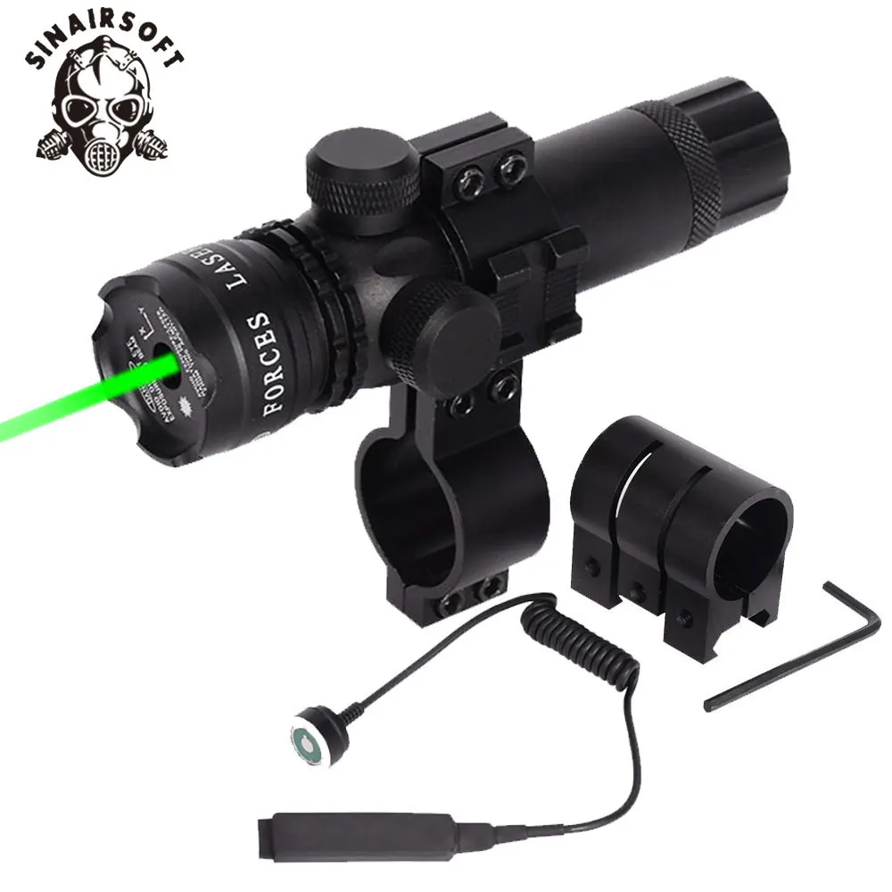 

New Tactical Laser Mount Green Red Dot Laser Sight Rifle Hunting Scope 20mm Airsoftsport Rail & Barrel Pressure Switch Mount
