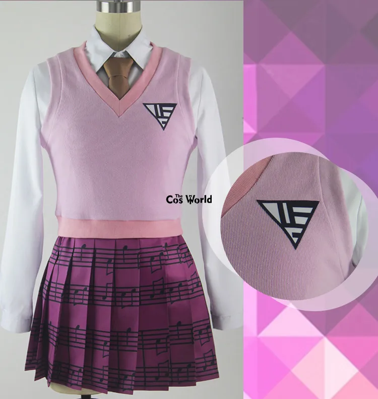 Danganronpa V3: Killing Harmony Akamatsu Kaede JK школьная форма рубашка свитер юбка наряд игры костюмы для косплея
