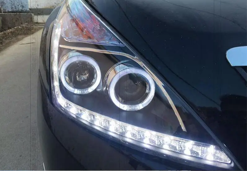 1 комплект автомобиля Стайлинг для Nissan Teana фары 2008 2009 2010 год Altima фары hid DRL Биксеноновые линзы Высокий Низкий Луч парковки