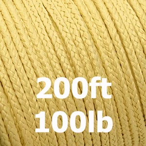 Желтая плетеная леска для рыбалки 100-2000lb кевларовый рыболовный помощник шнур кайт струна Открытый альпинизмом Кемпинг веревка - Цвет: 200ft 100lb