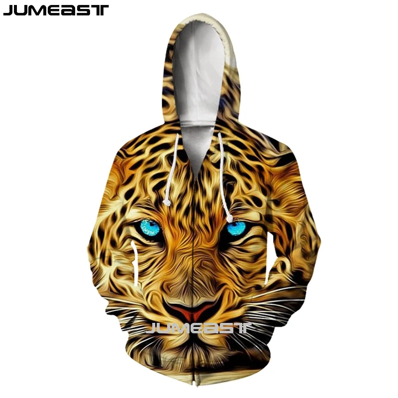 Jumeast брендовая мужская женская куртка с 3D принтом тигра льва волка длинным