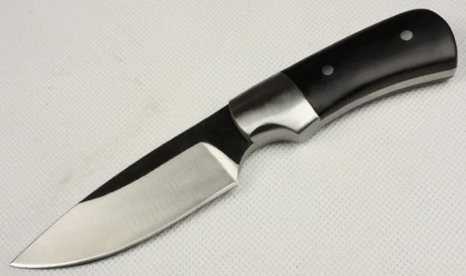 WTT Small Straight Hunter Knife High Carbon Steel Blade Tactical Survival Fixed Pocket Camping EDC Tools With Ebony Handle | Инструменты
