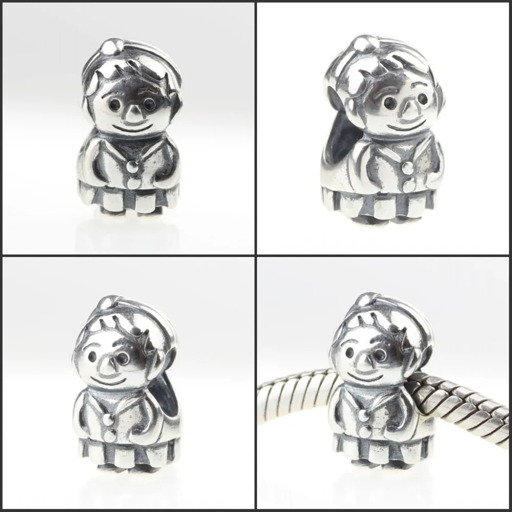 Подлинное серебро 925 пробы лучшие друзья Снеговик сестры мальчик девочка Шарм