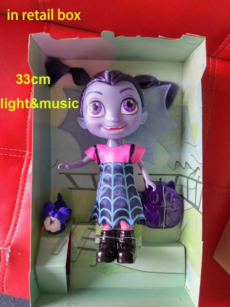 Large Size Vampirina Junior The Vamp Doll with Music Birthday Gifts Action Figure Toys for Children The Vamp Girl Toy - Color: retail box