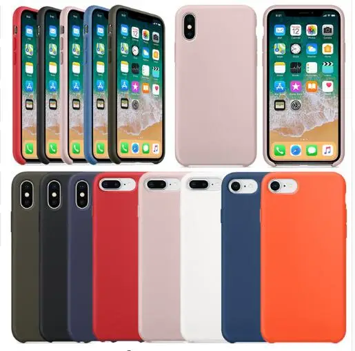 Хороший жидкий силиконовый однотонный чехол для IPhone X XS MAX XR Официальный чехол для IPhone 7 6s 6 8 Plus мягкая задняя крышка из ТПУ Fundas без логотипа