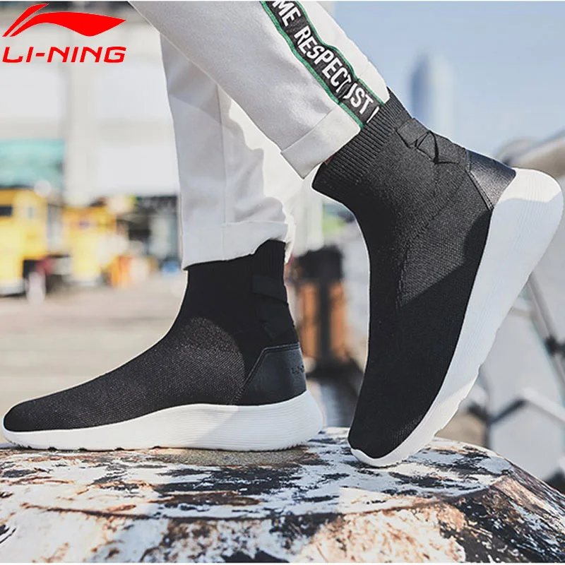 Clearance) Li-Ning Women NO PANTS Classic Lifestyle Shoes Sock-Like Mono Yarn LiNing Sport Shoes Sneakers AGCN088 YXB219