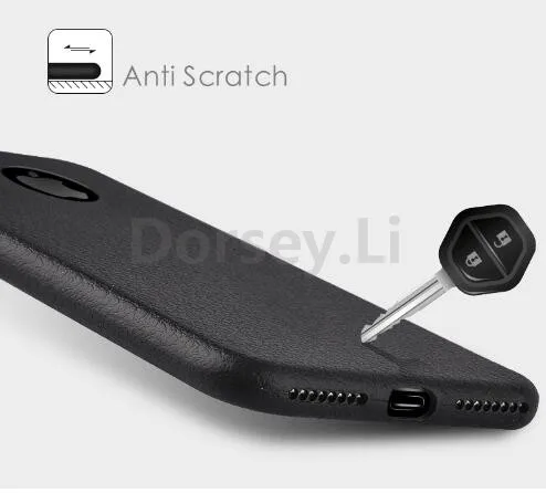Роскошный кожаный чехол для Apple iPhone 6s 7 Мягкий Силиконовый Модный мужчин задняя
