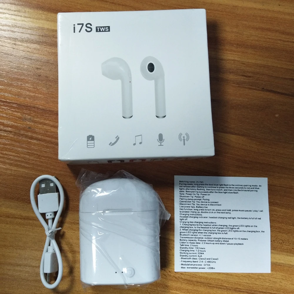 DOOLNNG Hot Sell i7s TWS Mini Wireless Bluetooth Earphone Stereo Earbud Headset With Charging Box Mic For All Smart phone | Электроника