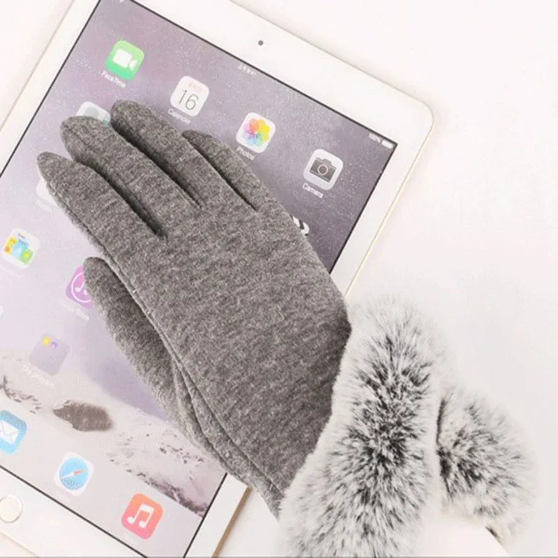 2020 Новое поступление теплые варежки из кроличьего меха зимние перчатки