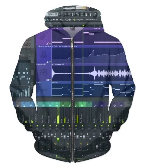 Новое поступление фруктовый петли Crewneck Ableton Live молнии худи zup Pro инструменты 3D печатных Повседневное Tumblr пуловер Толстовка Для женщин Для мужчин - Цвет: Multi