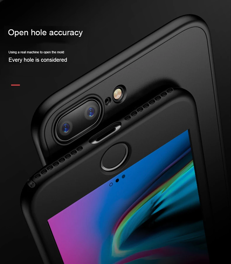 Чехол с полной защитой на 360 градусов для iPhone 6 S 6s 7 8 Plus X XR XS Max 5 5S SE 6Plus 6s Plus 7Plus 8 Plus Мягкий силиконовый чехол