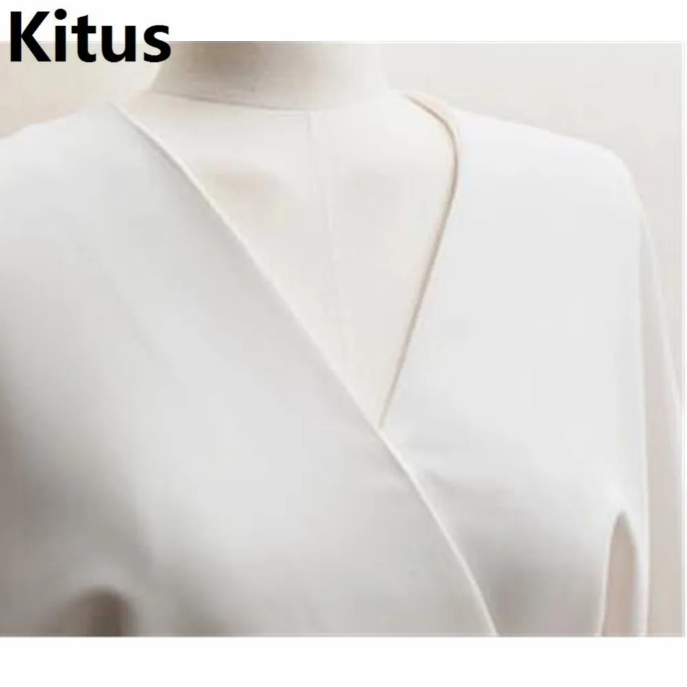 Элегантный шифоновый топ и блузка рубашка Для женщин V Средства ухода за кожей