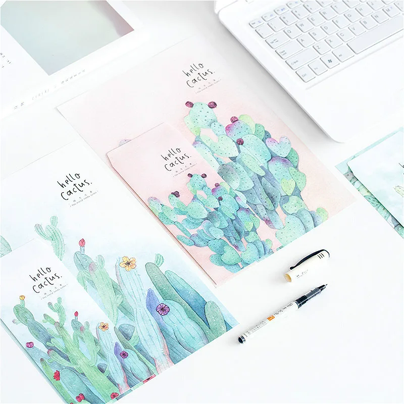 6pcs Cactus Paper Envelopes Letter Set Love Envelope Novelty Series for Gift Stationery Paper|Бумажные конверты| |