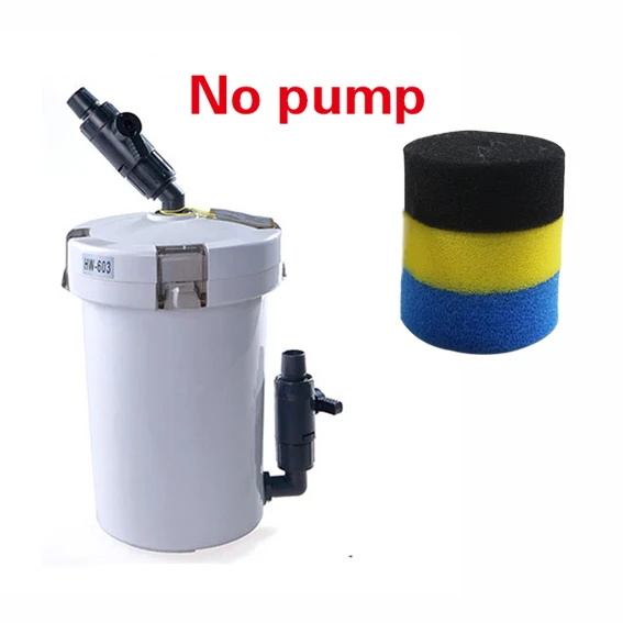 HW 602 No pump Sunsun аквариум фильтр ультра-тихий внешний аквариумный фильтр ведро 110 V-220 V/6 W/HW-602B/HW-603B/прозрачный стиль LW602B/LW603B - Цвет: HW 602 No pump