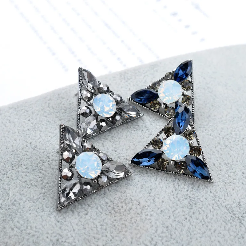 2016 Новинка элегантный Треугольники Кристалл Boucles D'oreilles для женщин Модный