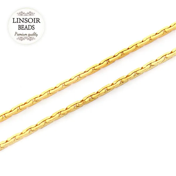 Цепочка для ювелирных изделий 2 мм цвет золото/родий 10 м/упаковка F681 | Украшения и