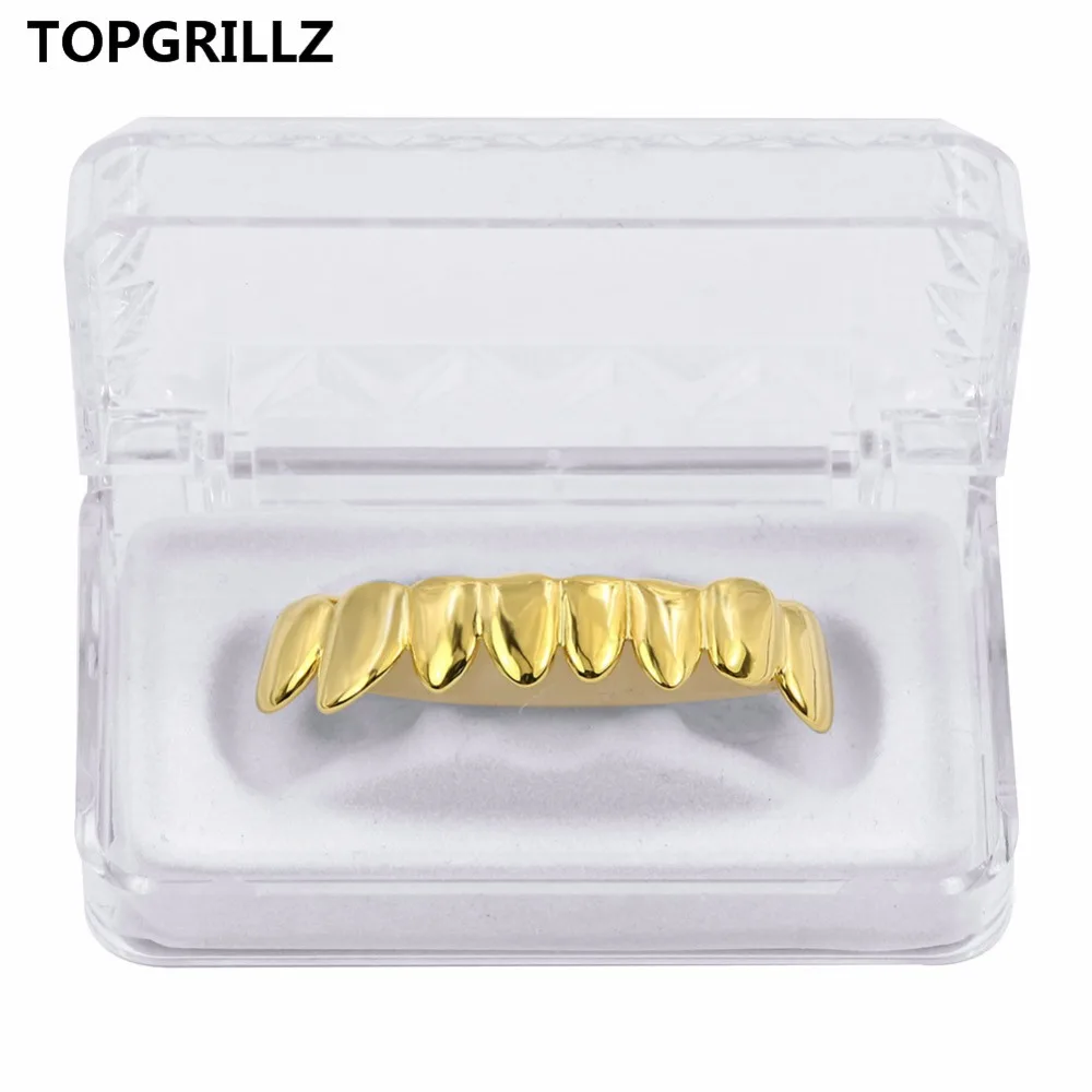Гриль для зубов TOPGRILLZ стильный гриль с капельным покрытием желтого золота в форме