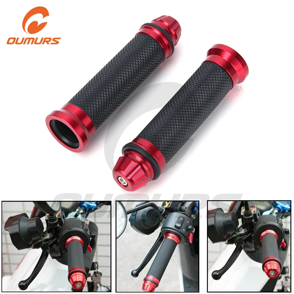 Ручки для мотоцикла OUMURS руль 7/8 '✢ мм красный Универсальный часть гонок Honda