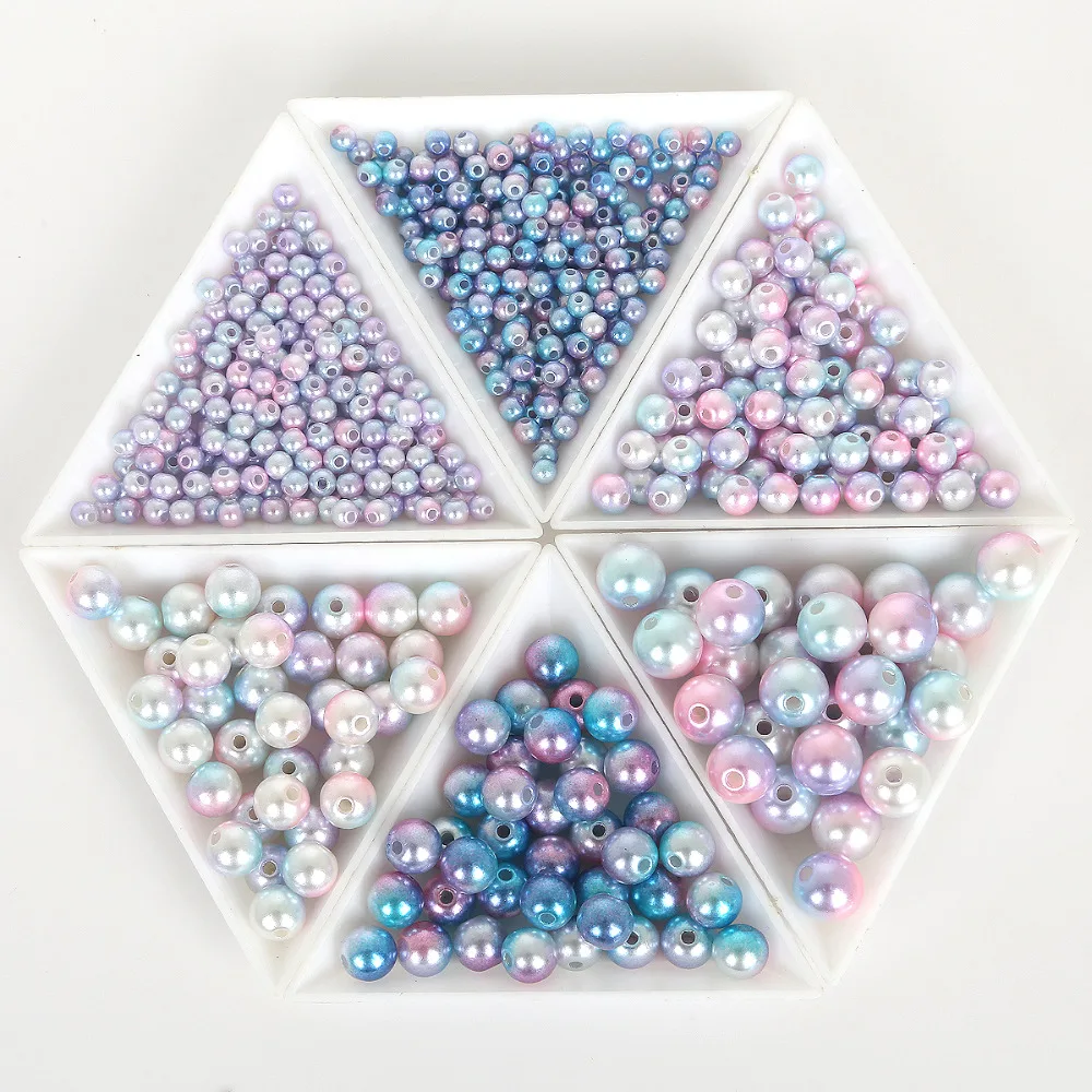 Бусины из АБС-пластика с имитацией под жемчуг недорогие бусины 5 6 8 10 мм без