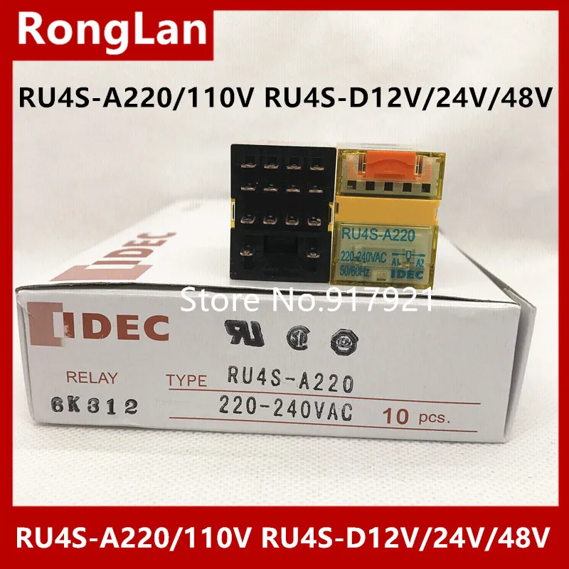 [ZOB] RU4S A220 AC110V idec Izumi RU4V D24 реле DC48 10 шт./лот|relay idec|idec relays220 relay |
