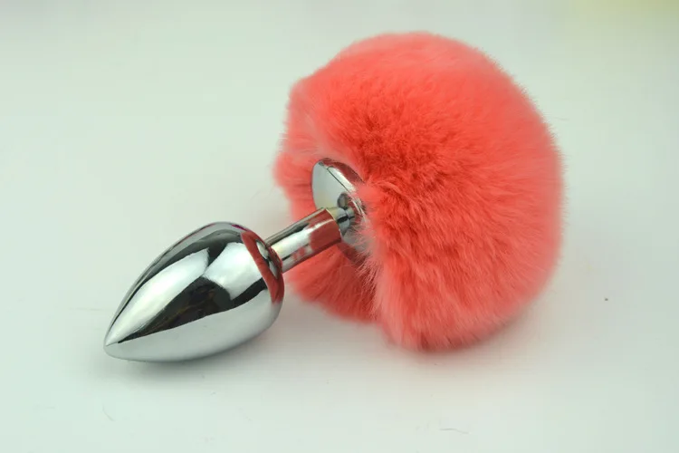 Waterproof Small Size Metal Rabbit Tail Anal Plug bunny 10 Color Butt Booty Beads Stainless Sex products | Красота и здоровье
