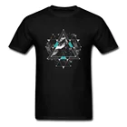 Мужская футболка Time Space, европейская футболка с геометрическим принтом, потрясающие топы, футболки в стиле хип-хоп, хлопковая одежда черного цвета