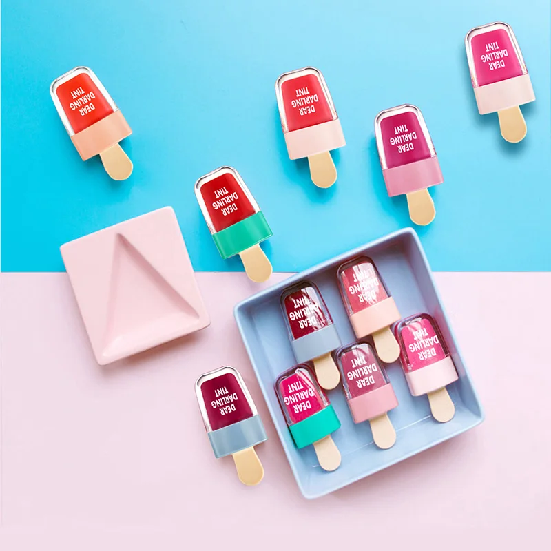 NOVO Cute Ice Cream тинт для губ макияж красная жидкая матовая помада пигмент телесный