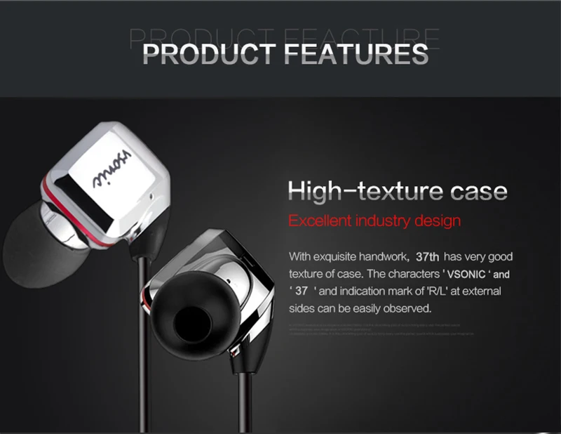 VSONIC GR07 37th наушники-вкладыши профессиональные шумоизоляционные HIFI наушники 37th anniversary edition limited