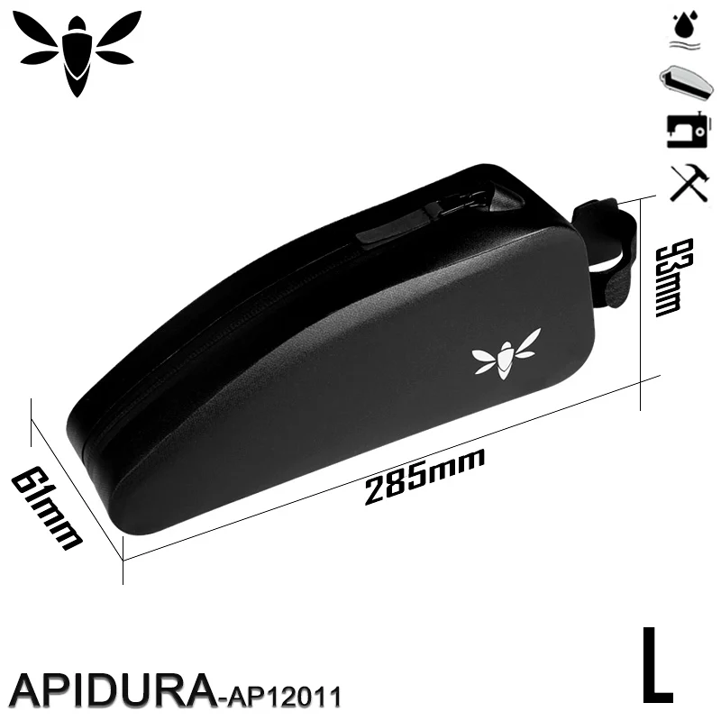 Size L APIDURA, водонепроницаемая велосипедная сумка с верхней трубкой, для велоспорта, аэро, компактная сумка для хранения переднего луча, для шоссейного велосипеда, сумка для триатлона - Цвет: Size L