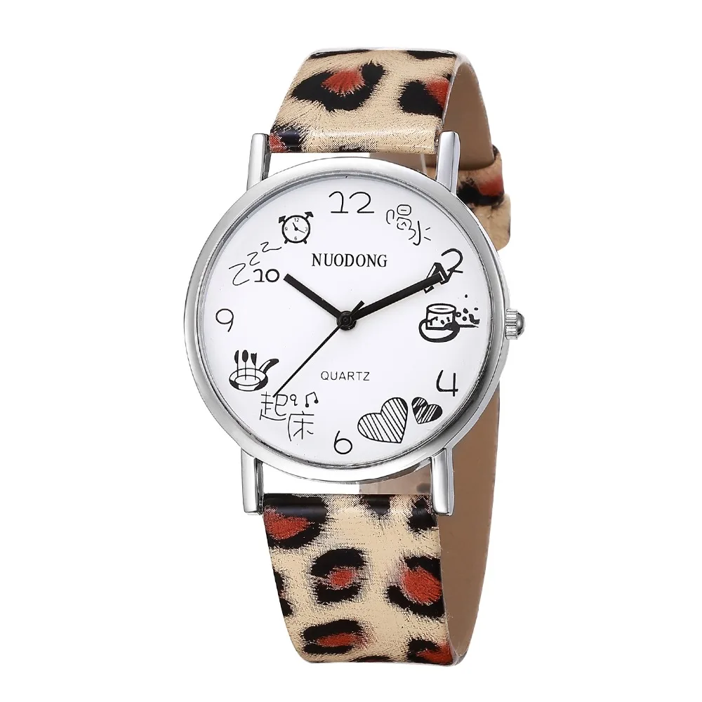 Женские кварцевые часы женские винтажные Geneva 2017 с полосками зебры модные 100