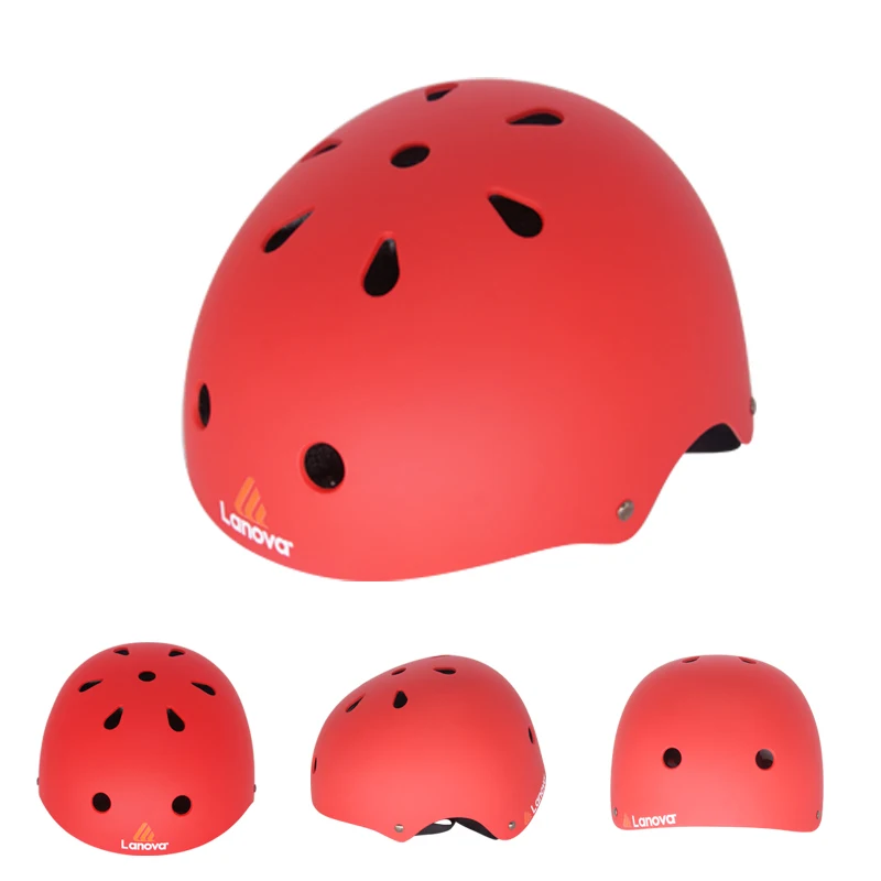 Matte red Шлем для экстремальных видов спорта, катания на коньках, велосипедный шлем BMX MTB, велосипедный шлем для скалолазания, для скутера, колесико для роликовых коньков, скейтборд, детский - Цвет: Matte red