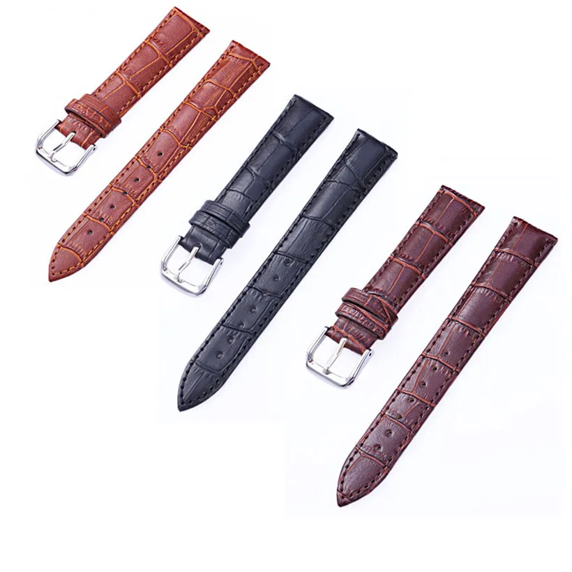 Ремешок из натуральной кожи под крокодила для наручных часов браслет воловьей с