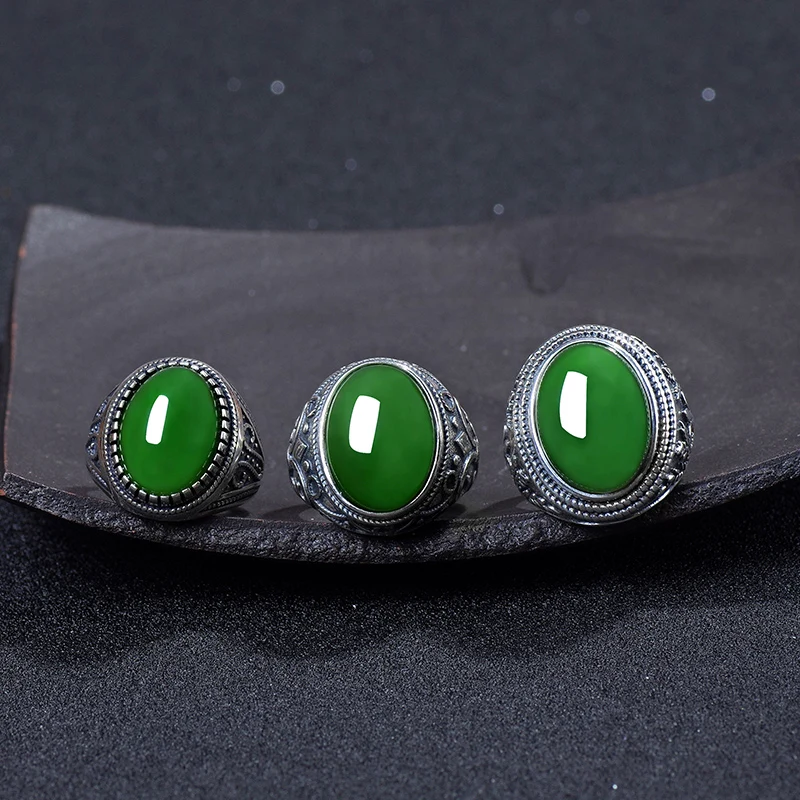 Горячая Распродажа кольца кольцо Горячая Распродажа Anel Anillos реставрация человек Jie открытие большого размера Baqi S925 мозаика старое ремесло натуральный Хотан