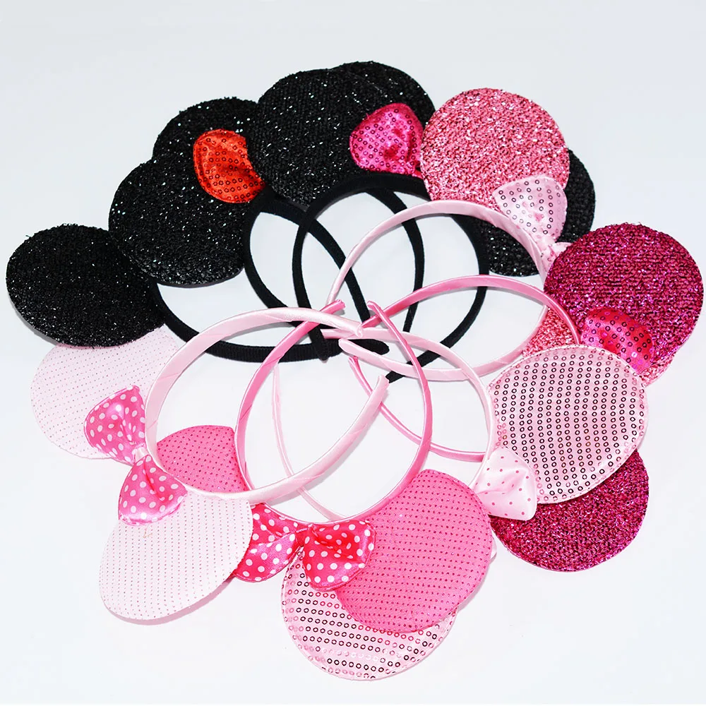 Повязки на голову с ушками Минни и Микки Мауса 12 шт.|kids girl|party favorskids kids |