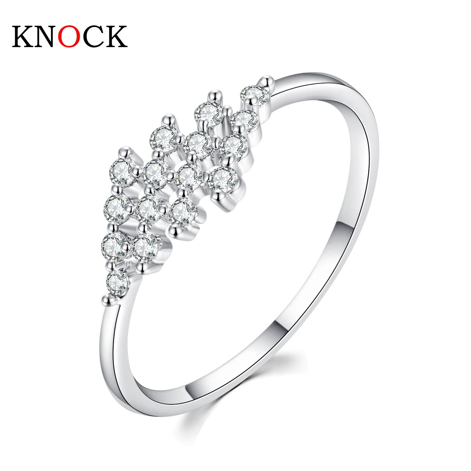 Серебряные кольца KNOCK Женская уникальная скрученная форма круглое кольцо