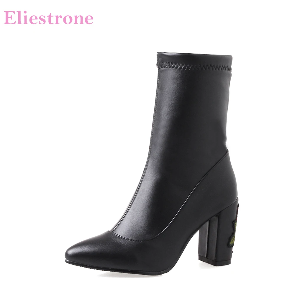 

Hot Brand New Winter Comfortable Black Gray Women Riding Boots Sexy Lady Casual Shoes High Heels AB27 Plus Big Size 10 32 43 46